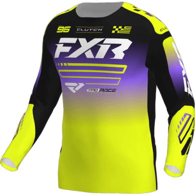FXR Kids Koppeling MX Shirt 26 Hivis/Zwart/Paars