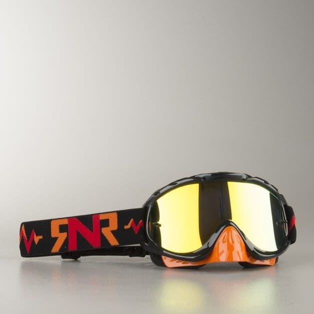 RipNRoll Crossbril Hybrid Zwart/Oranje + Mirror Lens