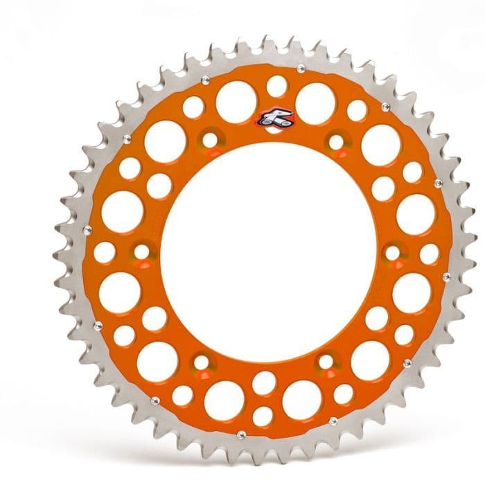 Renthal Achtertandwiel Twinring SX+F 90-..Husqvarna 14 Oranje