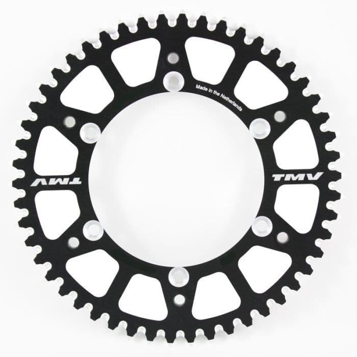 TMV Achtertandwiel Aluminium. 420 CR80 Zwart