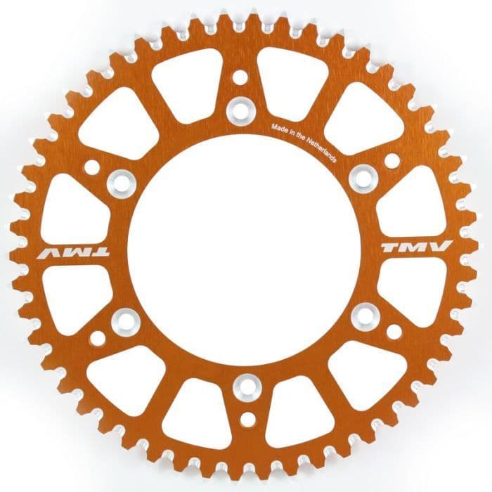 TMV Achtertandwiel Aluminium. 428 SX85 04-.. Oranje