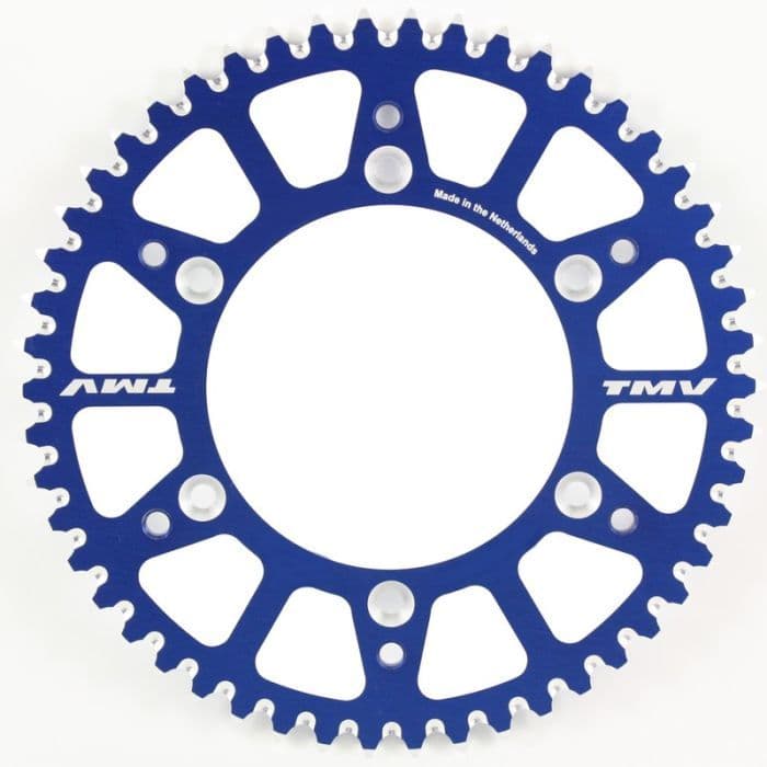 TMV Achtertandwiel Aluminium. YZ+F 99-.. Blauw