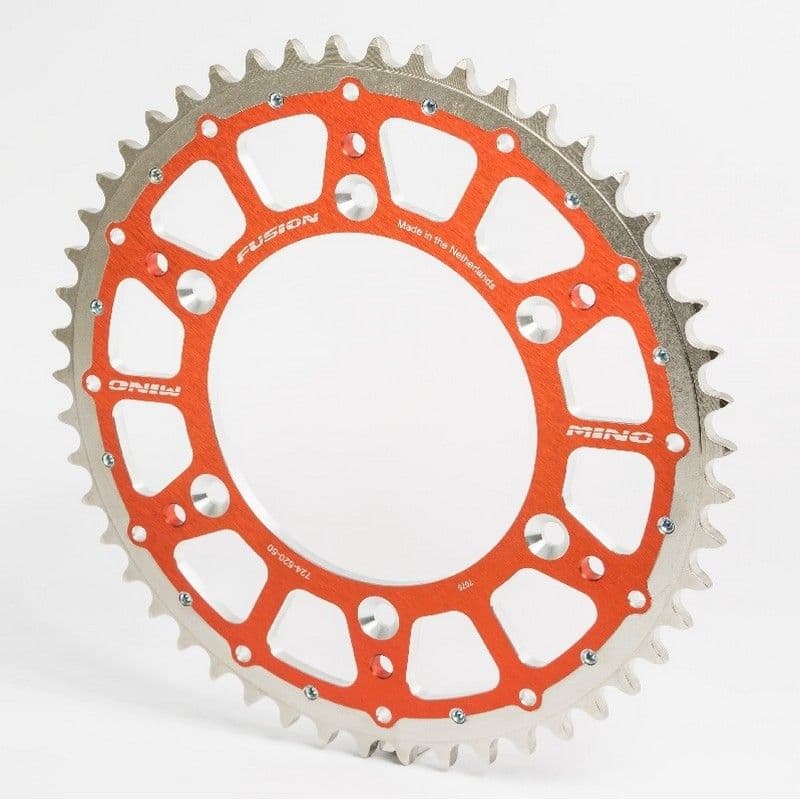 Mino Fusion Achter Spr. Aluminium/Staal SX+F 90-.. Husqvarna 14- Oranje