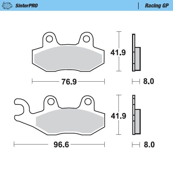 Moto-Master Brakepads Kawasaki: KX 125-250-500, KDX 200-250,
