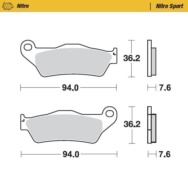 Moto-Master Nitro Racing Brakepads KTM: 125-200-250-300-350-