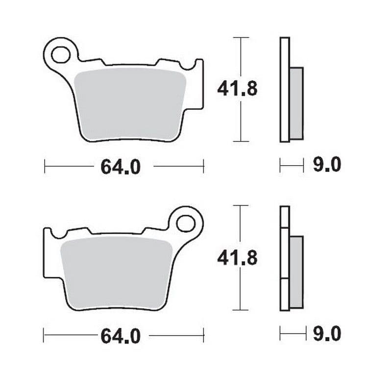 Moto-Master Brakepads Husaberg Rear: All Models 2009>, KTM R