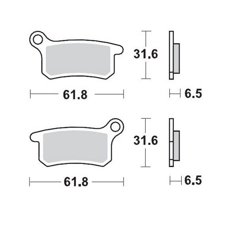 Moto-Master Brakepads KTM Voor: 65cc 2002> SX85 <2011 Achter: