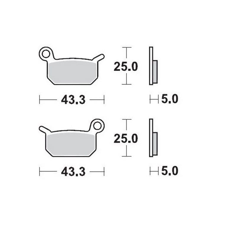 Moto-Master Brakepads KTM 50 Voor+achter, 65 Achter