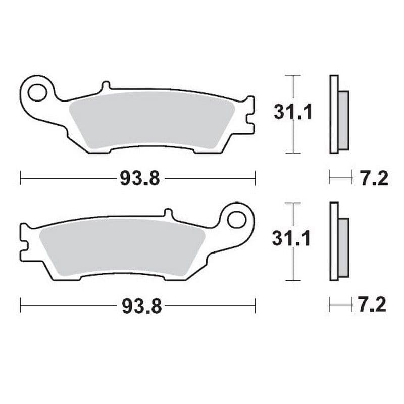 Moto-Master Brakepads Yamaha Voor: YZ125/250 08-21 Voor YZ
