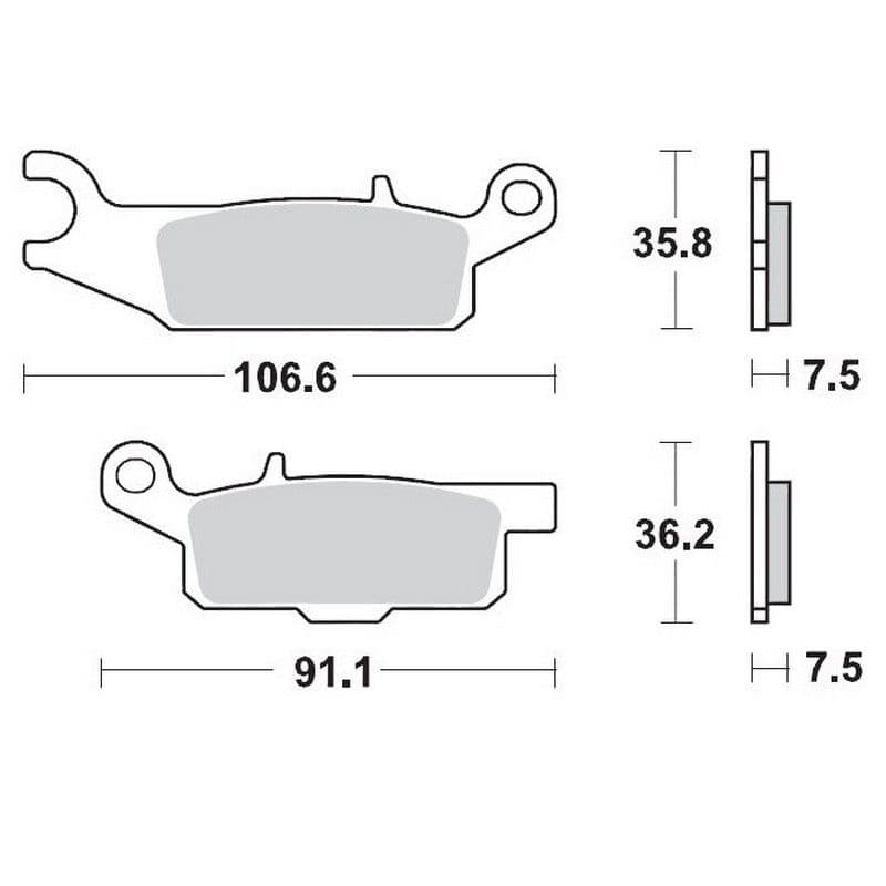 Moto-Master Brakepads Yamaha: YFM 700 Grizzly Front-right