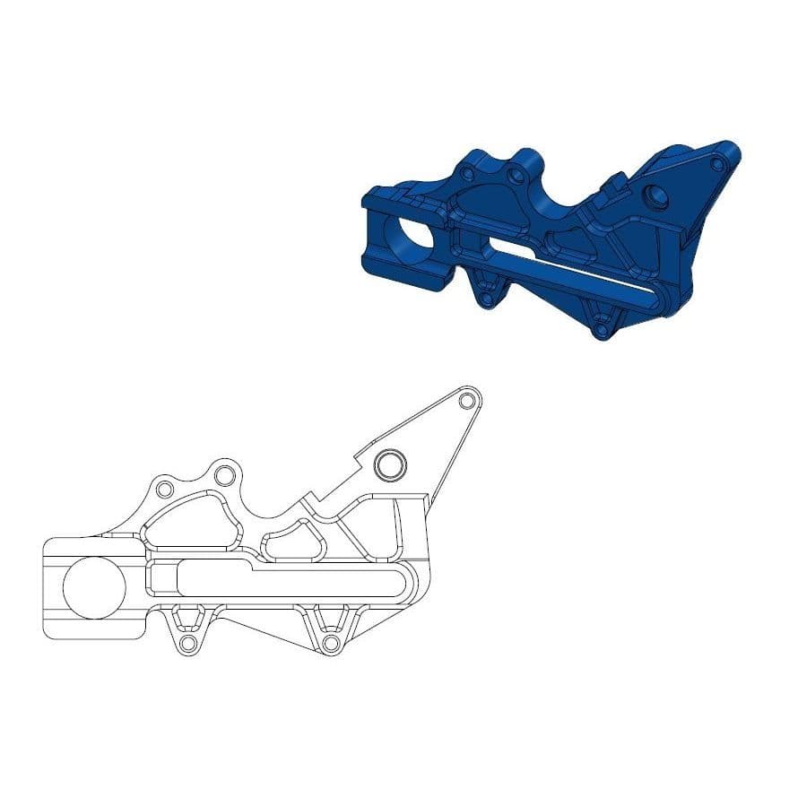 Moto-Master Adapter Husqvarna: Factory Rear Ø220mm Blau