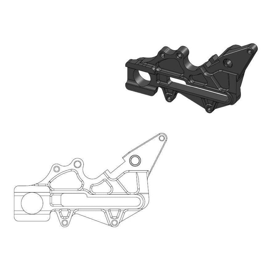 Moto-Master Adapter KTM: Factory Rear Ø220mm Schwarz