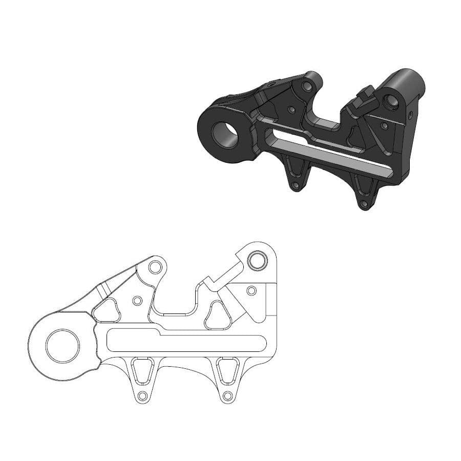 Moto-Master Adapter Oversize 240 KTM, Husqvarna, Achter, Zwart