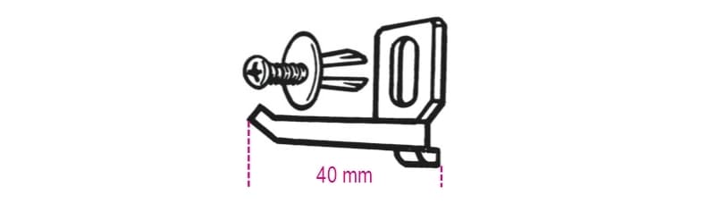 Beta Hook + Screws Kit voor Shop Furniture