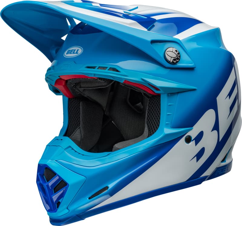 Bell Moto-9s Flex Helm - Rail Gloss Blauw/Wit