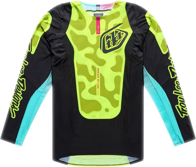 Troy Lee Designs Se Pro Jeugd Shirt - Myth Zwart/Fluogeel