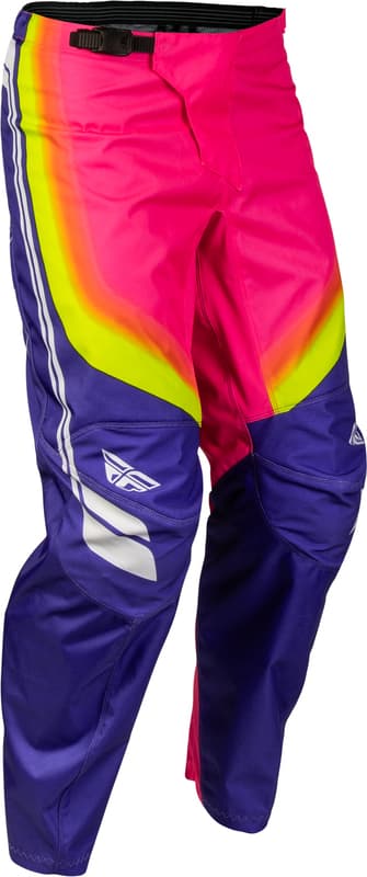 Fly Racing F-16 Raze Broek - Paars/Rood/Geel