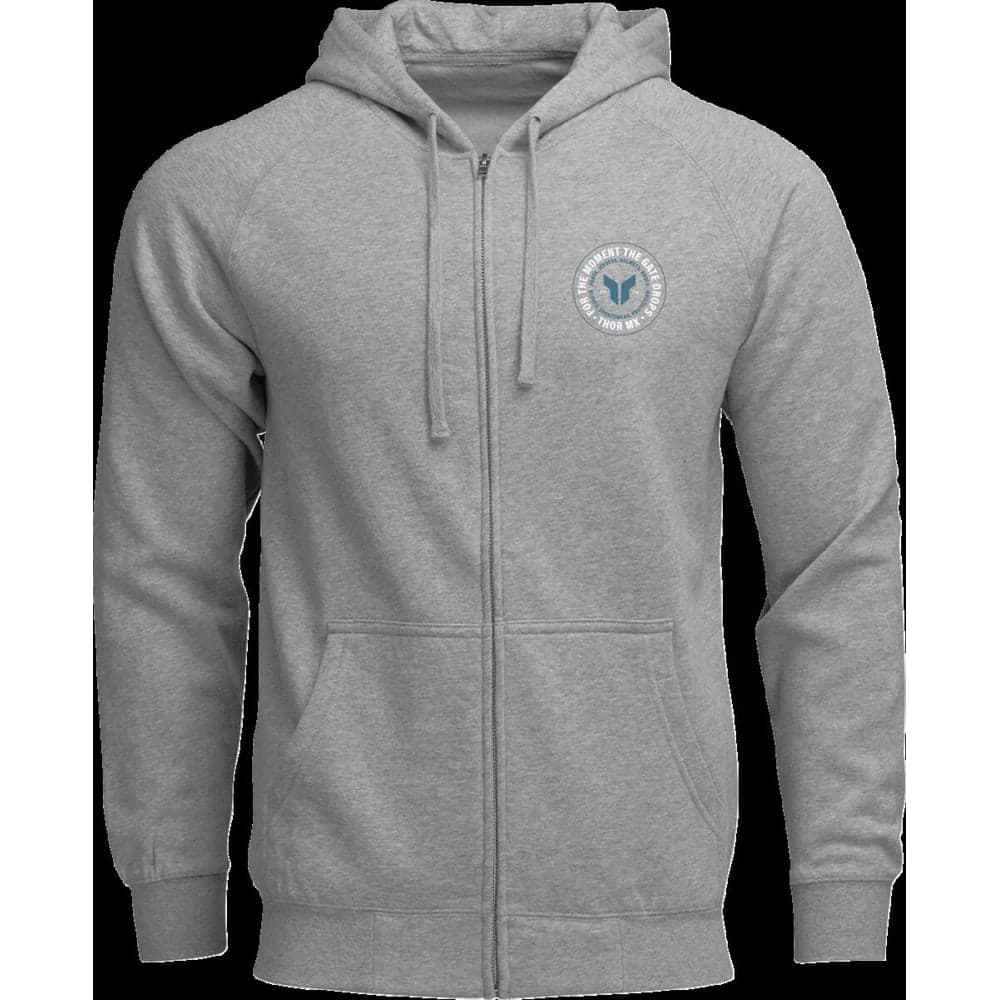 Thor Hoodie Zip Up Badge Htr Grijs M Badge Grijs