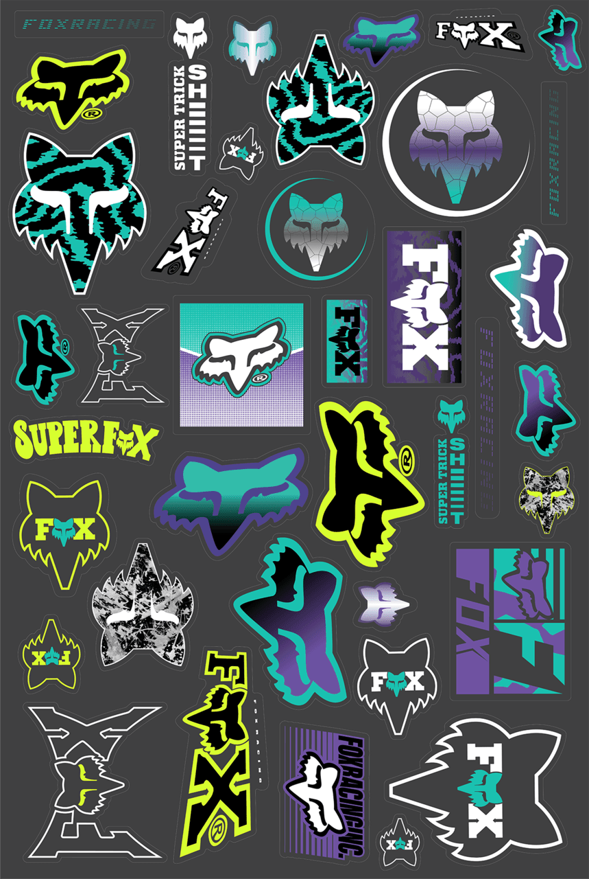 Fox Reprsnt Sticker Kit Open Miscellaneous
