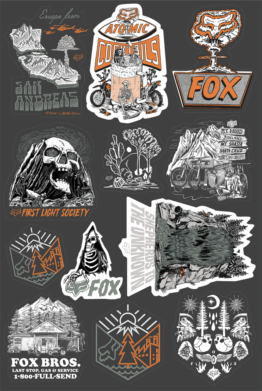 Fox Atlas Sticker Kit Open Miscellaneous