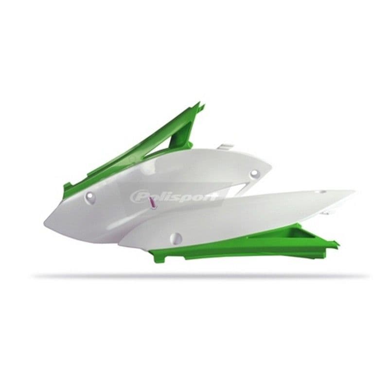*Polisport Side Pan. KX250F 09-12 KX450F 09-11 Green05/Blanc