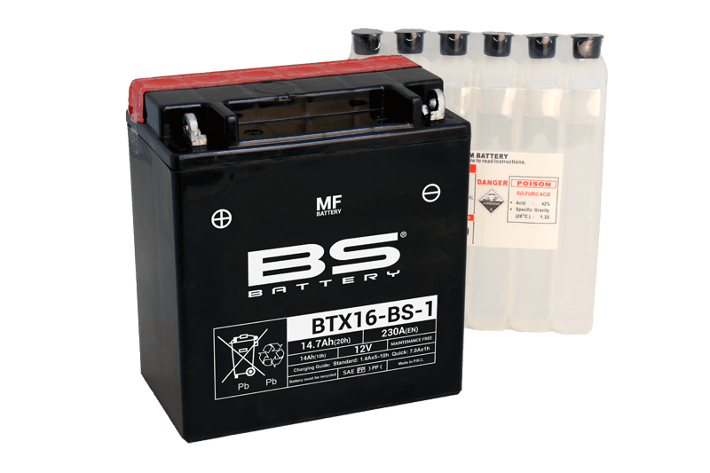 BS Battery BTX16-BS-1 MF (Cp) Maintenance Free