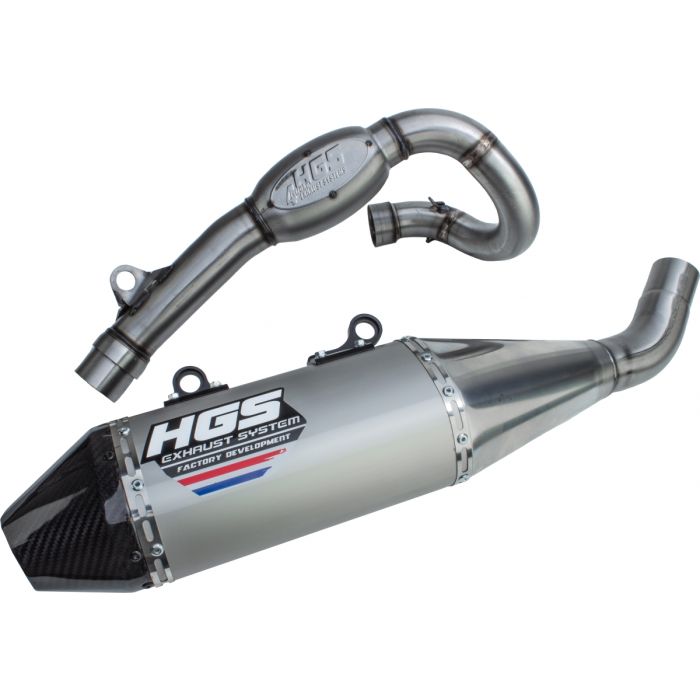 HGS - YAMAHA YZ-F 250 19- COMPLETE SYSTEM ALU CARBON END CAP