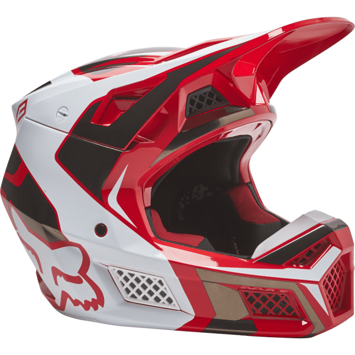 Fox V3 RS Mirer Helmet Fluorescent Red