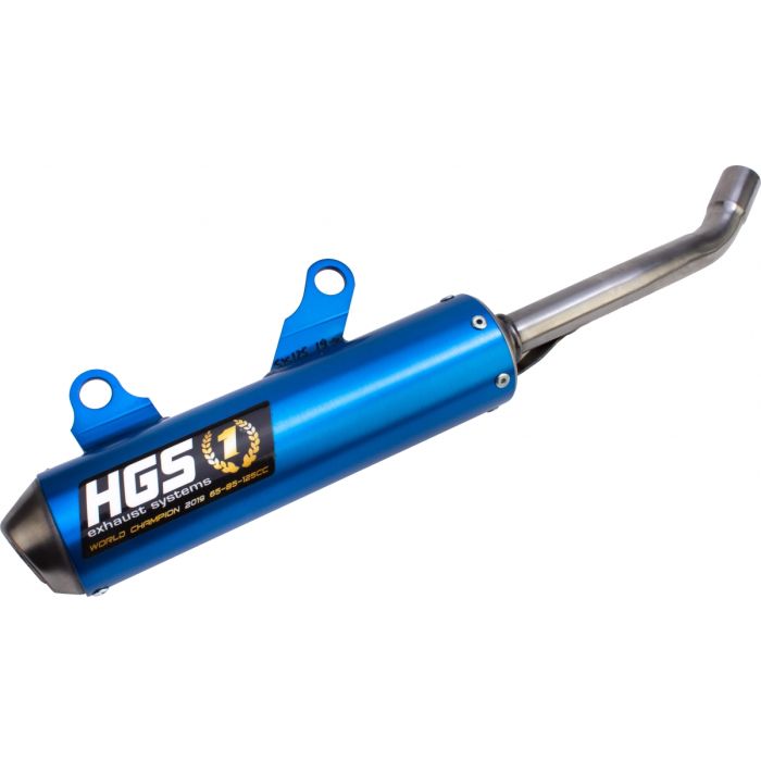 HGS - KTM/HSQ SX/TC 125 19- SILENCER ALU BLUE