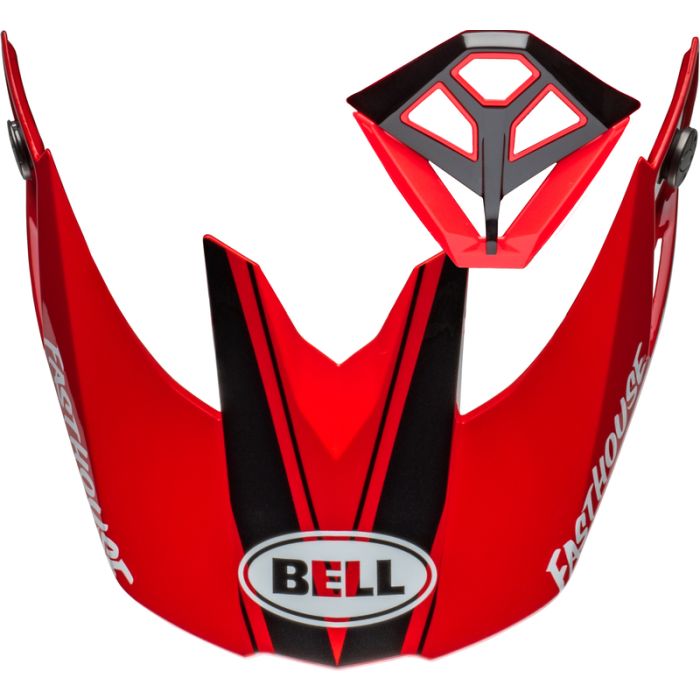 BELL Moto-10 Spherical Peak and Mouthpiece Kit - Fasthouse DITD 24 Gloss Red/Gold | Gear2win