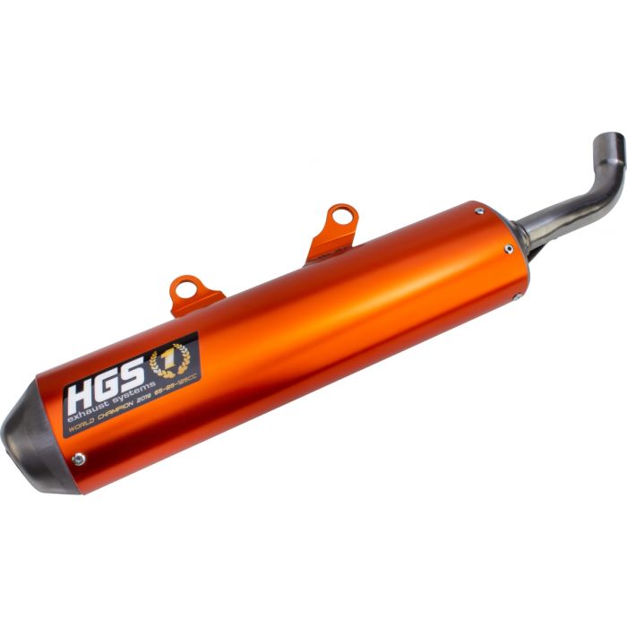 HGS - KTM/HSQ EXC/TE 250 300 17-19 SILENCER ALU ENDURO ORANGE