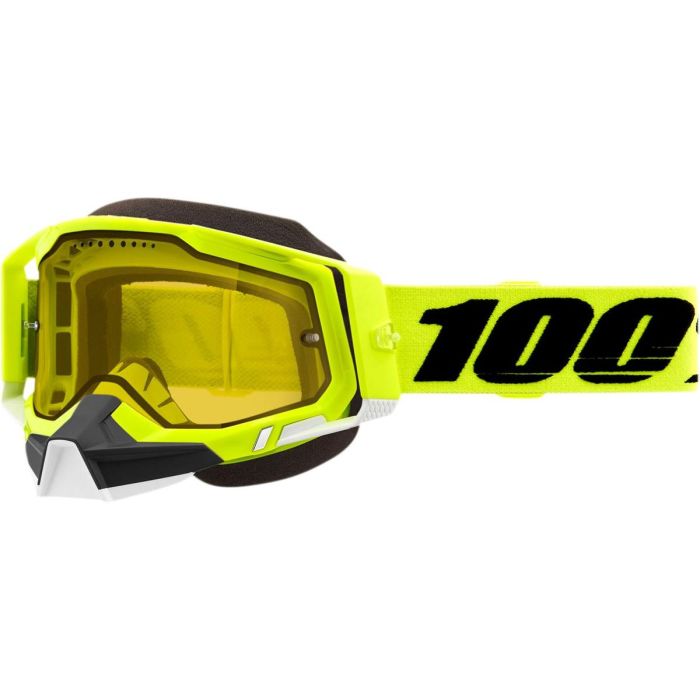 100% Goggle Racecraft 2 Snow Yellow Yellow