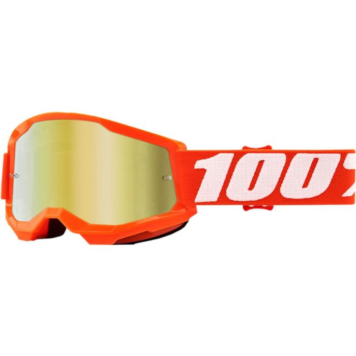 100% Goggle Strata 2 Youth Orange Mirror Gold