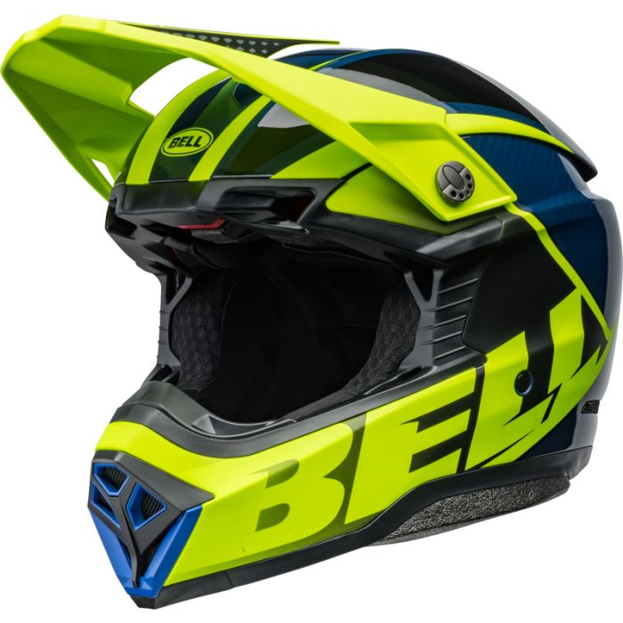 Bell Moto-10 Spherical Helmet Sliced Blue/Retina