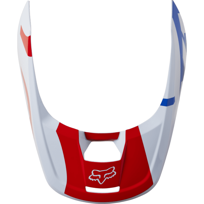 Fox V1 Helmet Visor Skew White Red Blue