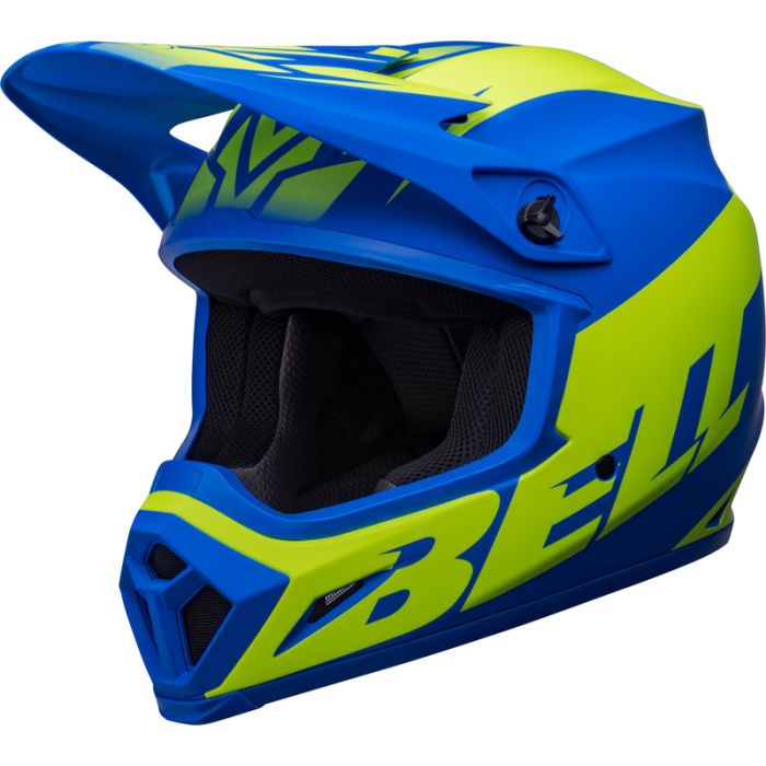 BELL Mx-9 Mips Helmet - Disrupt Matte Classic Blue/Hi-Viz Yellow | Gear2win