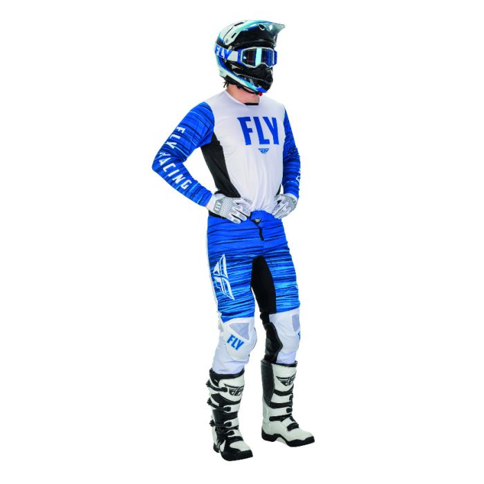 Fly Mx- Kinetic Wave White-Blue Gear Combo