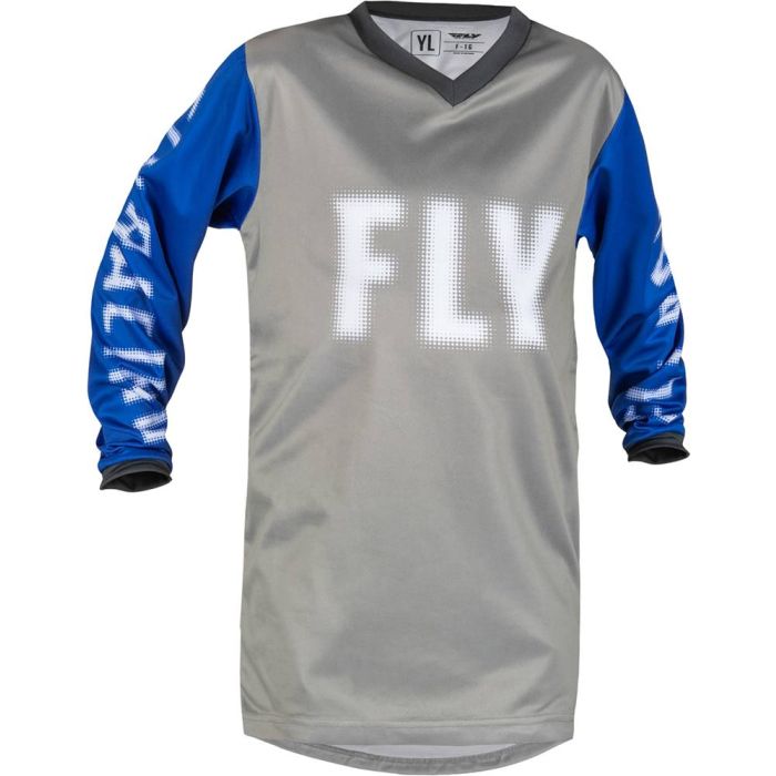 Fly Mx-Jersey F-16 Youth Grey/Blue | Gear2win