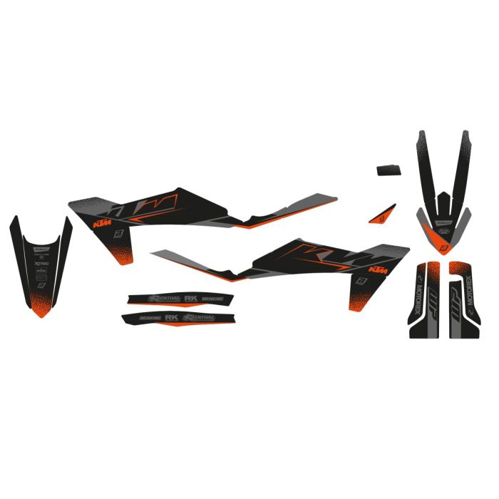 Graphic KIT with seat cover MAT Black KTM23