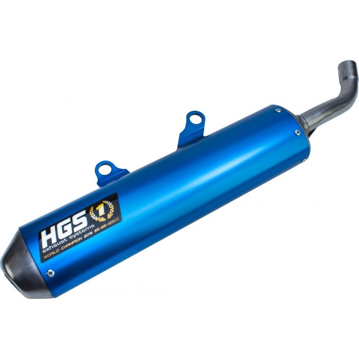 HGS - KTM/HSQ EXC/TE 250 300 17-19 SILENCER ALU ENDURO BLUE