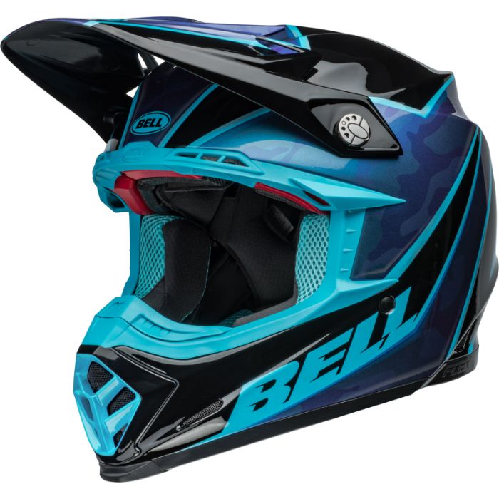 Bell Moto-9S Flex Helmet Sprite Gloss Black/Blue | Gear2win