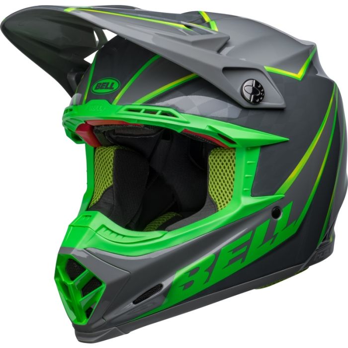 Bell Moto-9S Flex Sprite Helmet - Grey/Green | Gear2win