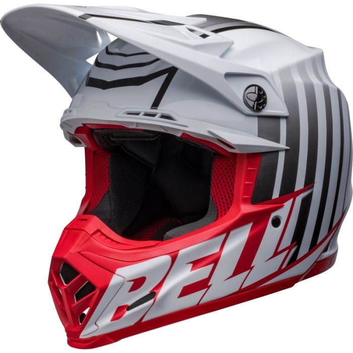 Bell Moto-9S Flex Sprint Helmet - Matte/Gloss White/Red | Gear2win