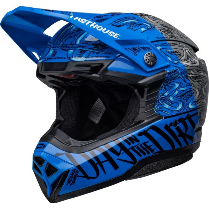 Bell Moto-10 Spherical Helmet Fasthouse Did - Matte/Gloss Blue/Grey | Gear2win