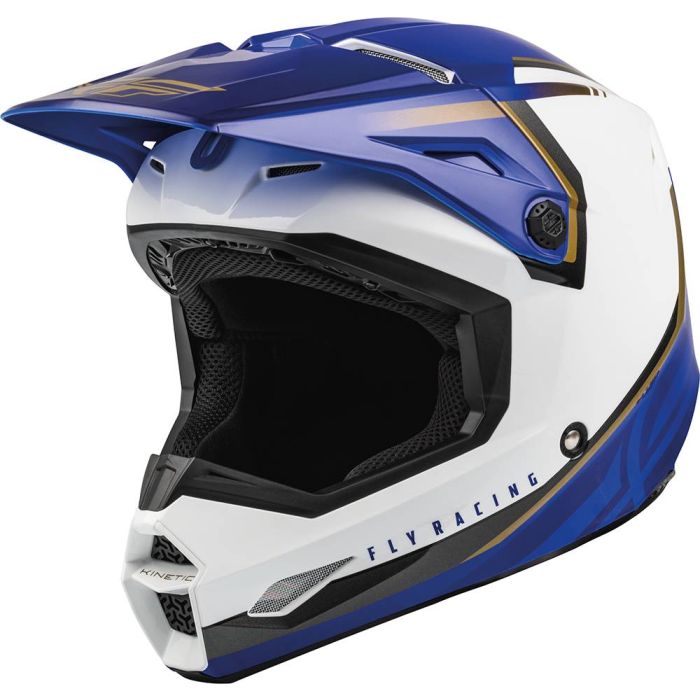 Fly Helmet Ece Kinetic Vision White-Blue | Gear2win