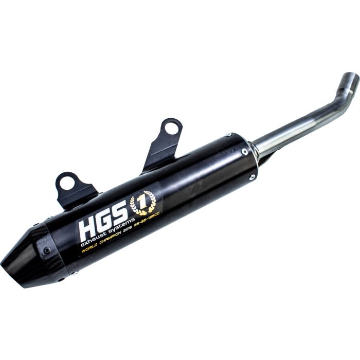 HGS - KTM/HSQ SX/TC 125 12-15 SILENCER ALU BLACK CARBON END CAP