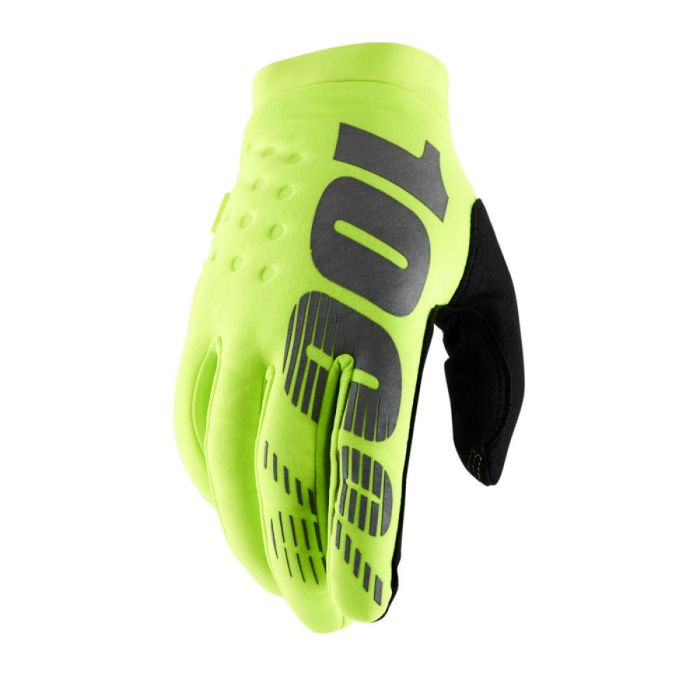 100% Youth Brisker Glove Fluo Yellow