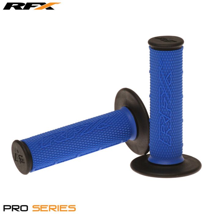 RFX Pro Series Dual Compound Grips Black Ends (Blue/Black) Pair