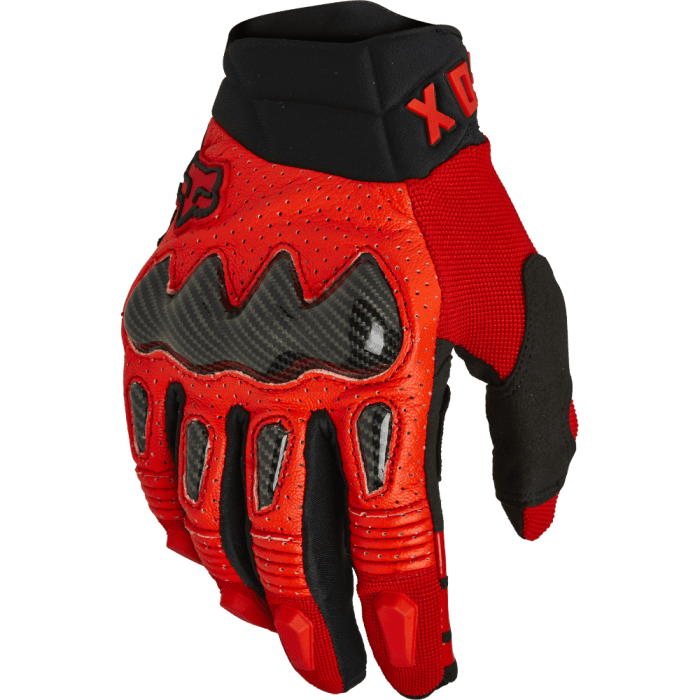 Fox Bomber Glove Fluorescent Red