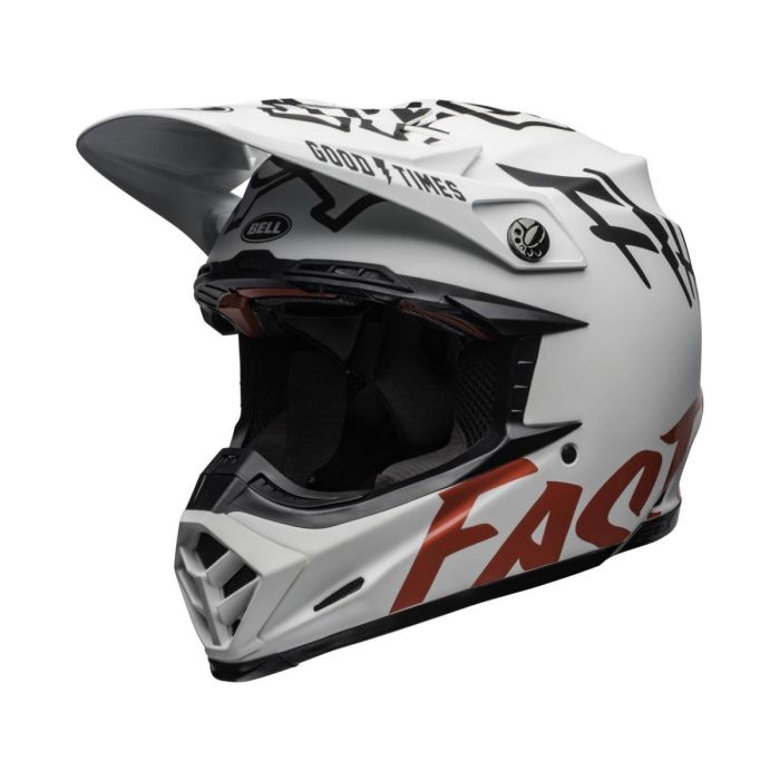 Bell Moto-9 Flex Helmet Fasthouse WRWF Matte Gloss White/Red | Bell | Gear2Win